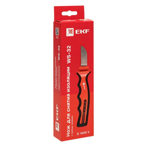Нож с прямым лезвием 1000V WS-32 EKF Professional