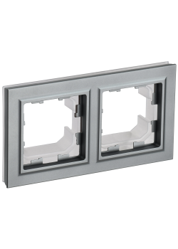 BRITE Рамка 2-местная IP44 РУ-2-БрС-44 сталь IEK