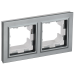 BRITE Рамка 2-местная IP44 РУ-2-БрС-44 сталь IEK
