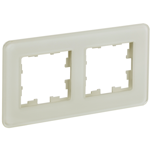 BRITE Рамка 2-местная РУ-2-2-Бр стекло песчаный RE IEK