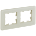 BRITE Рамка 2-местная РУ-2-2-Бр стекло песчаный RE IEK BRITE Рамка 2-местная РУ-2-2-Бр стекло песчаный RE IEK
