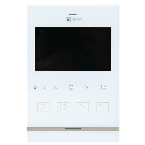 Видеодомофон IPV-01 бел. 4''TFT 4пр. 2 канала IP20 EKF
