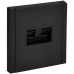 FORTE&PIANO Розетка компьютерная двойная RJ45 кат.5E FP133M металл черный IEK FORTE&PIANO Розетка компьютерная двойная RJ45 кат.5E FP133M металл черный IEK