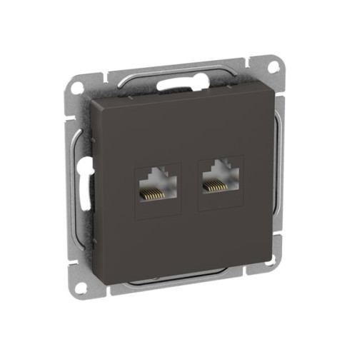 Механизм роз., RJ45 - 2шт, (cat6), мокко., Эпика EKF Механизм роз., RJ45 - 2шт, (cat6), мокко., Эпика EKF