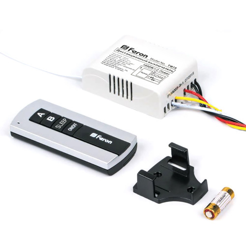 Выключатель дистанционный 230V 1000W 2-хканальный 30м с пультом управления, TM75 Выключатель дистанционный 230V 1000W 2-хканальный 30м с пультом управления, TM75