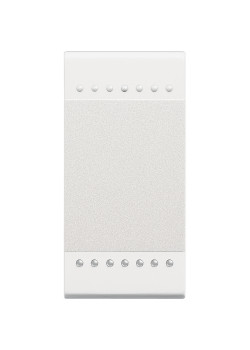 LivingLight Кнопка с винтовыми клемами, размер 1 модуль, цвет белый