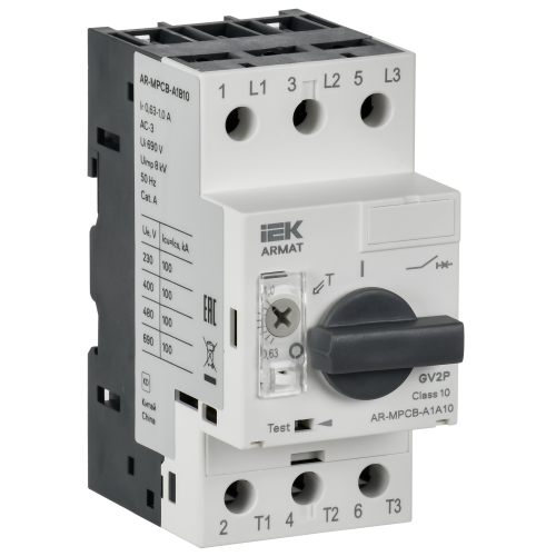 ARMAT Автоматический выключатель защиты двигателя A1 GV2P 0,63-1А IEK