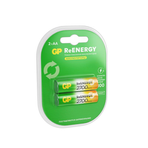 Аккумулятор AA/HR6 ReEnergy 1.2В 2650мА.ч 270AAHCRGY-2CRCB2 20/200 (блист.2шт) GP 20278