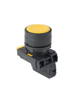Кнопка SB-31 плоская с фиксацией 1NС желтая IP65