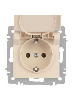 Розетка Accent 6-203-02 2P+E Schuko с крышкой 16А-250В IP20 СУ сл.кость Intro Б0063716