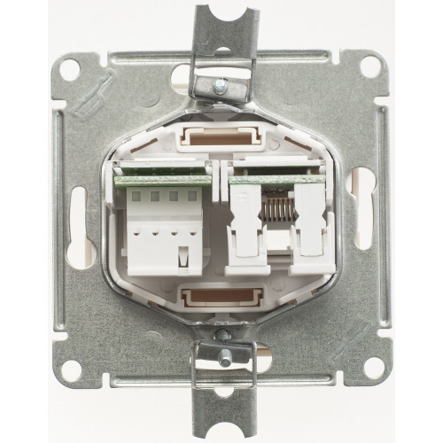 W59 РОЗЕТКА двойная RJ11+RJ45 кат.5e, механизм, СЛОНОВАЯ КОСТЬ W59 РОЗЕТКА двойная RJ11+RJ45 кат.5e, механизм, СЛОНОВАЯ КОСТЬ