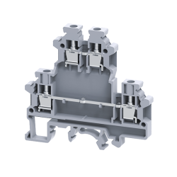 Клемма двухярусные винтовая OptiClip CDL-4-2L-I-серый