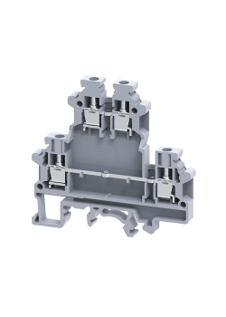 Клемма двухярусные винтовая OptiClip CDL-4-2L-I-серый