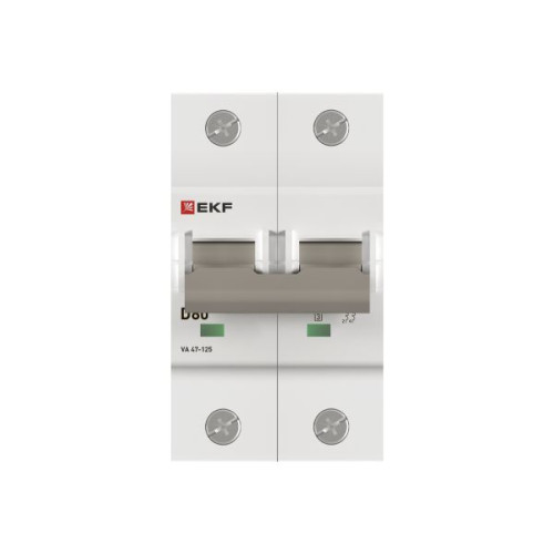 Авт. выкл. ВА 47-125 2P 80А (D) 15кА PROXIMA EKF Авт. выкл. ВА 47-125 2P 80А (D) 15кА PROXIMA EKF