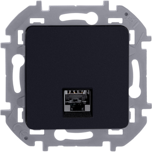 INSPIRIA Розетка компьютерная RJ45 категория 5Е UTP антрацит INSPIRIA Розетка компьютерная RJ45 категория 5Е UTP антрацит