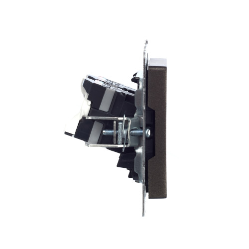 BRITE Розетка компьютерная двойная RJ45 кат.5E РК10-2-БрТБ темная бронза IEK BRITE Розетка компьютерная двойная RJ45 кат.5E РК10-2-БрТБ темная бронза IEK