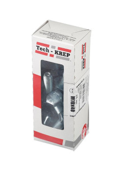 Болт DIN933 с шестигранной головкой М10х40 оцинк. (уп.15шт) Tech-KREP 105216