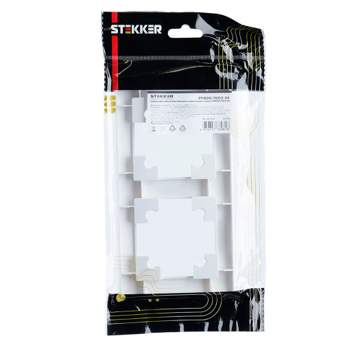 Рамка STEKKER, PFR00-7002-01 2-местная, пластик, серия Катрин, белый Рамка STEKKER, PFR00-7002-01 2-местная, пластик, серия Катрин, белый