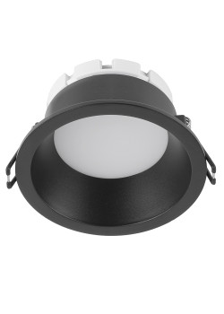 Светильник потолочный встраиваемый, 15W 230V GX53, черный, круг, без лампы, DL512