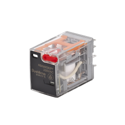Реле 10A 2CO 230VAC тест кнопка LED