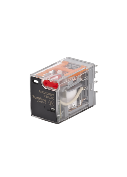 Реле 10A 2CO 230VAC тест кнопка LED