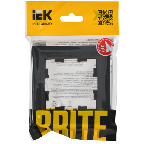 BRITE Рамка 1-местная РУ-1-БрГ графит IEK BRITE Рамка 1-местная РУ-1-БрГ графит IEK