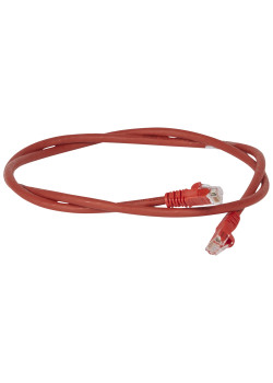 Шнур коммутационный RJ 45 - категория 6 - U/UTP - LSZH - неэкранированный - 1 м - красный