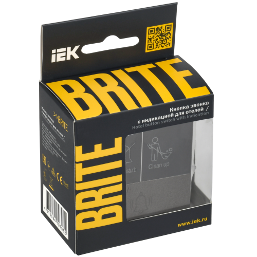 BRITE Кнопка звонка с индикацией для отелей 10А ВС10-1-9-БрТБ темная бронза IEK BRITE Кнопка звонка с индикацией для отелей 10А ВС10-1-9-БрТБ темная бронза IEK