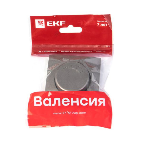 Валенсия лиц. панель светорегулятора 600W 220В графит EKF Валенсия лиц. панель светорегулятора 600W 220В графит EKF
