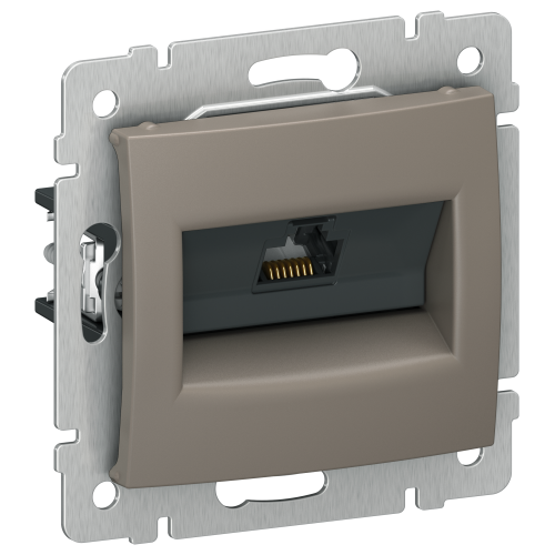 IEKVALENA Розетка компьютерная RJ45 категория 5Е UTP 6945381 капучино IEK