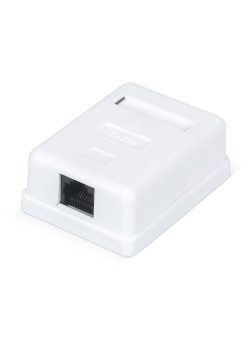 Розетка компьютерная 1-м ОП WR-WS-8P8C-C5E-1 RJ45 кат.5E неэкранир. Dual IDC бел. WRline 505215