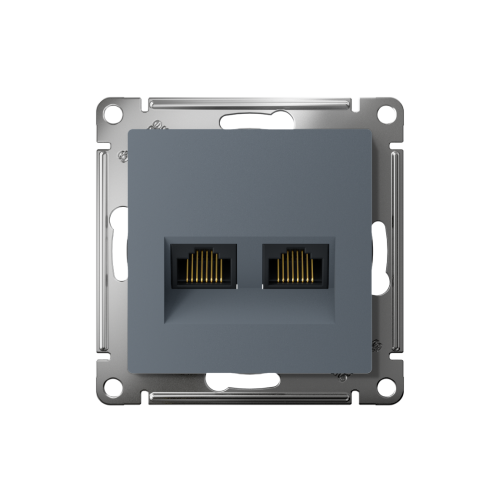 ATLASDESIGN РОЗЕТКА двойная компьютерная RJ45+RJ45 кат. 5e, механизм, ГРИФЕЛЬ ATLASDESIGN РОЗЕТКА двойная компьютерная RJ45+RJ45 кат. 5e, механизм, ГРИФЕЛЬ