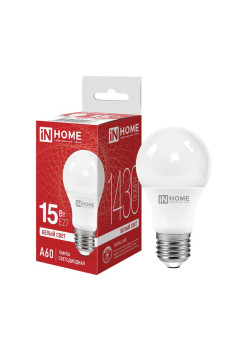 Лампа светодиодная LED-A60-VC 15Вт грушевидная 4000К нейтр. бел. E27 1430лм 230В IN HOME 4690612020273