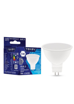 Лампа светодиодная 5Вт Soffit 6500К GU5.3 176-264В TOKOV ELECTRIC TKE-MR16-GU5.3-5-6.5K