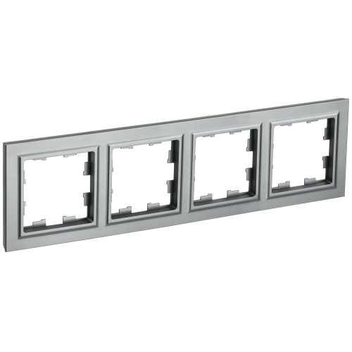 BRITE Рамка 4-местная РУ-4-БрС сталь IEK