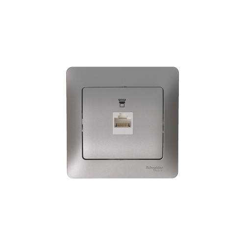 GLOSSA РОЗЕТКА компьютерная RJ45 кат. 5e, механизм, ПЛАТИНА GLOSSA РОЗЕТКА компьютерная RJ45 кат. 5e, механизм, ПЛАТИНА