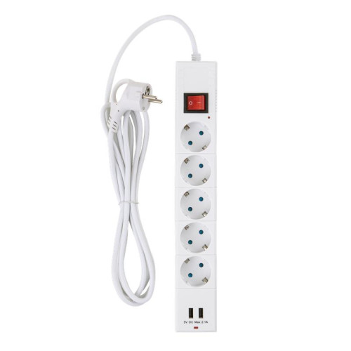 Фильтр сетевой 5х3м с/з со шторками ПВС 3 IP075 2USB 2200Вт 10А бел. Duwi 32592 5 Фильтр сетевой 5х3м с/з со шторками ПВС 3 IP075 2USB 2200Вт 10А бел. Duwi 32592 5