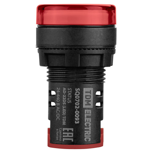 STATUS Лампа сигнальная AD-22DS, LED, d22 мм, 24-440 В AC/DC, IP65, красный TDM STATUS Лампа сигнальная AD-22DS, LED, d22 мм, 24-440 В AC/DC, IP65, красный TDM