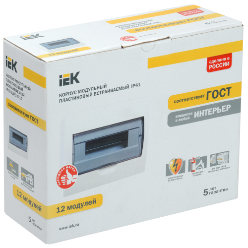 KREPTA 3 Корпус пластиковый ЩРВ-П-12 IP41 белый IEK KREPTA 3 Корпус пластиковый ЩРВ-П-12 IP41 белый IEK