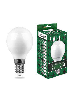 Лампа светодиодная SAFFIT SBG4507 Шарик E14 7W 230V 2700K