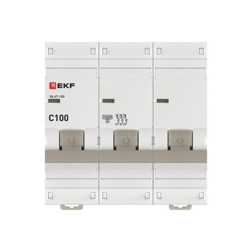 Авт. выкл. ВА 47-100 3P 100А (C) 10kA PROXIMA EKF Авт. выкл. ВА 47-100 3P 100А (C) 10kA PROXIMA EKF