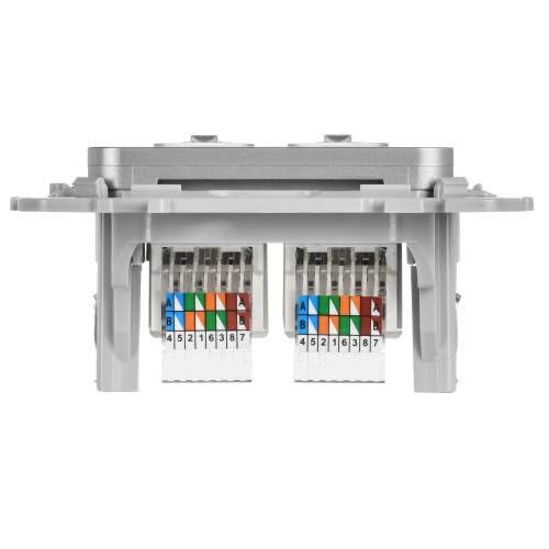 FLITE Розетка 2-местная компьютерная RJ45 категория 5Е UTP РК5е-2-0-ФлА алюминий IEK