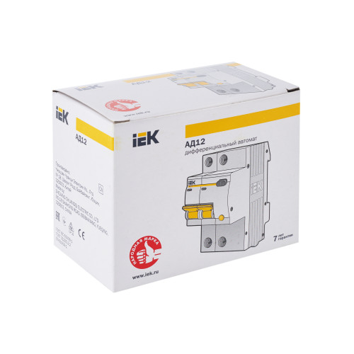 KARAT Дифференциальный автомат АД12 2P 10А 10мА тип AC IEK