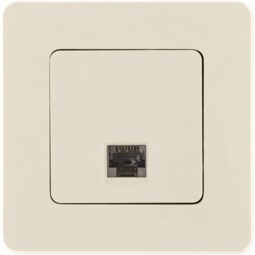 INSPIRIA Розетка компьютерная RJ45 категория 6 UTP слоновая кость