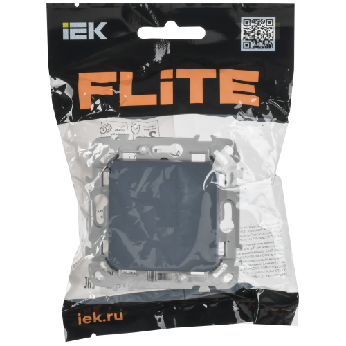 FLITE Выключатель 1-клавишный проходной 10А ВС61-1-0-ФлМ маренго IEK