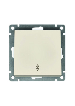 Переключатель проходной 1-кл. СП Афина 10А IP20 механизм сл. кость (ivory) Universal A0025-I