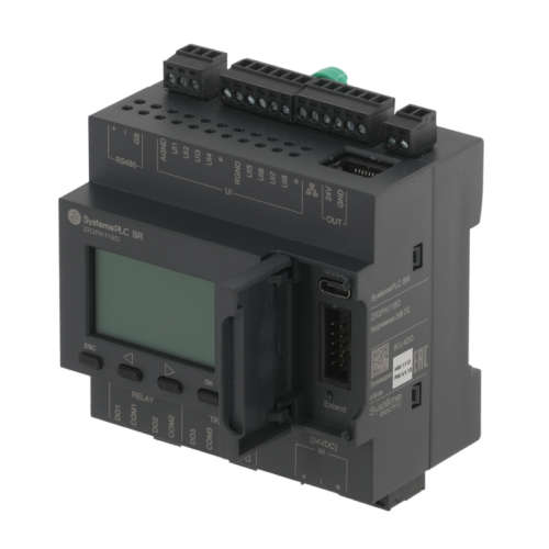 Интеллектуальное реле SR2, 24 VDC, дисплей, 8 UI (AI, DI), 4 DO (2 реле, 2 транз.), 1xRS485, 1xRJ45 Интеллектуальное реле SR2, 24 VDC, дисплей, 8 UI (AI, DI), 4 DO (2 реле, 2 транз.), 1xRS485, 1xRJ45