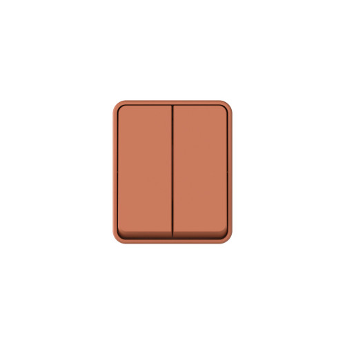ATLASDESIGN PROFI IP54 О/У 2-клавишный ВЫКЛЮЧАТЕЛЬ, сх.5, 10АХ, ТЕРРАКОТОВЫЙ