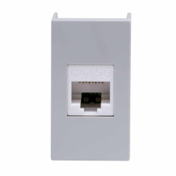 Розетка RJ-45 кат.5E, ЭУИ Вива (Viva),1 мод.,сер