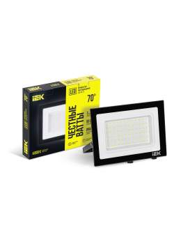 Прожектор светодиодный СДО 06-70 IP65 4000К черный IEK